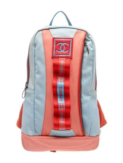 Pre-owned Chanel Sport Line Backpack In Blue