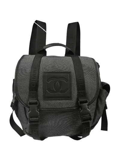Pre-owned Chanel Sport Line Backpack In Gray