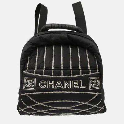 Pre-owned Chanel Sport Line Black Nylon Backpack
