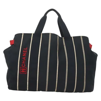Pre-owned Chanel Sport Line Canvas Tote Bag () In Blue