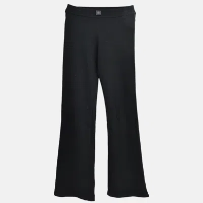 Pre-owned Chanel Sport Line Long Pants Black 04a #40