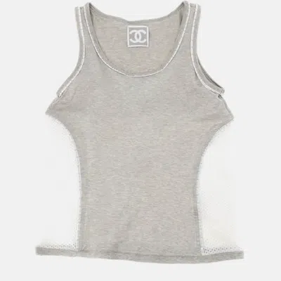 Pre-owned Chanel Sport Line Sleeveless Top Gray M