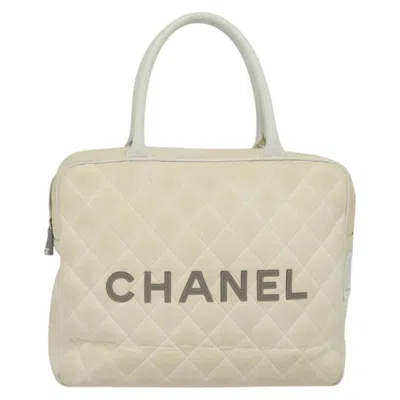 Pre-owned Chanel Sport Line White Canvas Travel Bag ()