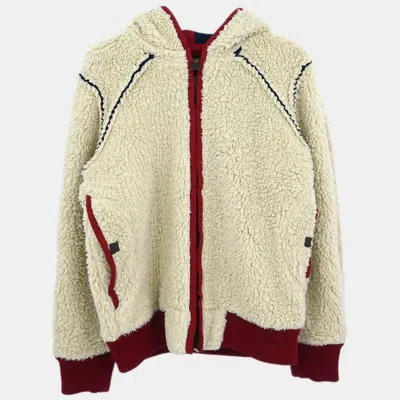 Pre-owned Chanel Sport Line Zip Up Jacket Off-white Fr 36