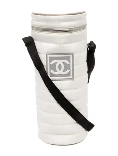 Pre-owned Chanel Sport Water Bottle Holder In White