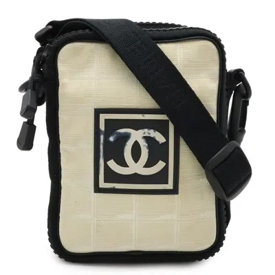 Pre-owned Chanel Sport Yellow Nylon Pochette Pouch Shoulder Bag () In Multi