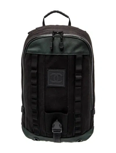 Pre-owned Chanel Sports Ligne Backpack In Black
