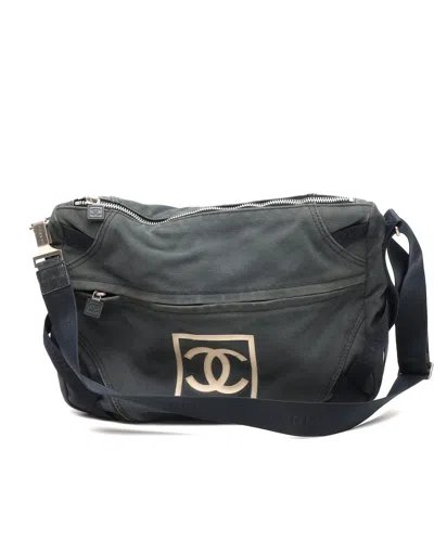 Pre-owned Chanel Sports Line Messenger Bag In Blue