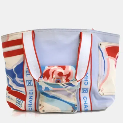 Pre-owned Chanel Sports Line Surfline Tote In Multi