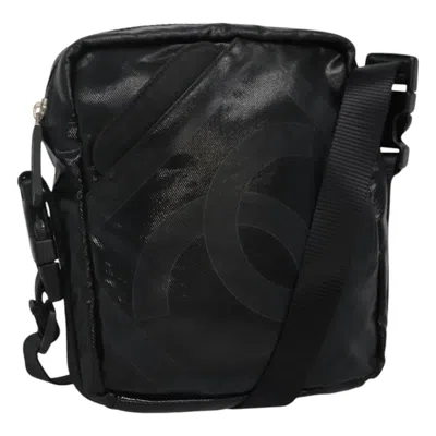 Pre-owned Chanel Sports Shoulder Bag Coco Mark Canvas Bag () In Black