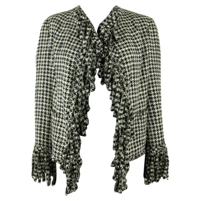 Pre-owned Chanel Spring 2007 Dogtooth Jacket In Black