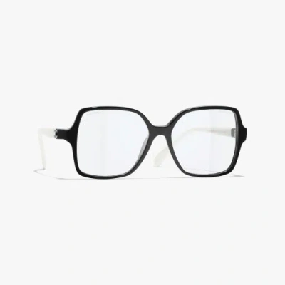 Chanel Square Blue Light Glasses In Black