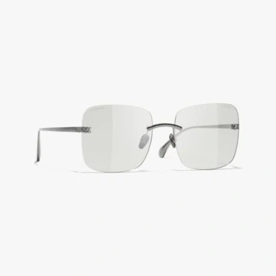 Chanel Square Blue Light Glasses In Neutral