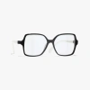 Chanel Square Blue Light Glasses In Black & White 