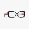 Chanel Square Blue Light Glasses In Black