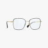 Chanel Square Blue Light Glasses In Light Gold 