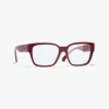 Chanel Square Blue Light Glasses In Red 