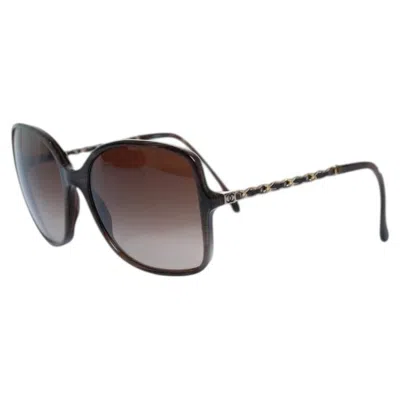 Pre-owned Chanel , Square Brown Sunglasses With Chain