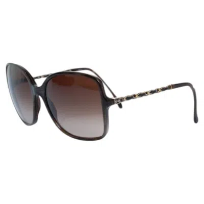 Pre-owned Chanel , Square Brown Sunglasses With Chain