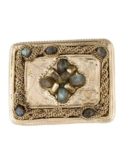 Pre-owned Chanel Square Cc Brooch In Multi