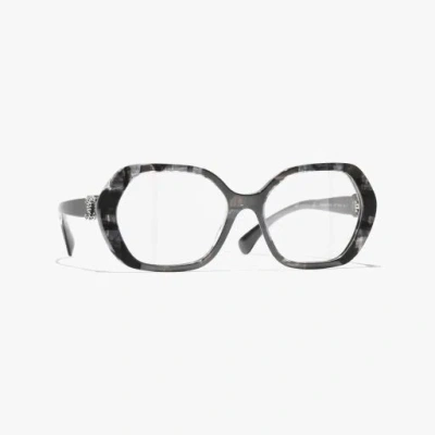 Chanel Square Eyeglasses In Black