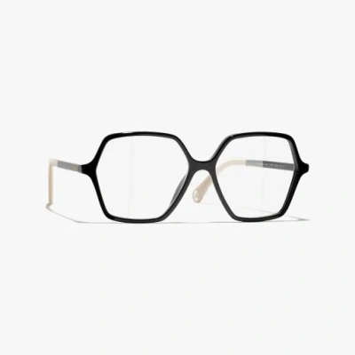 Chanel Square Eyeglasses In Black