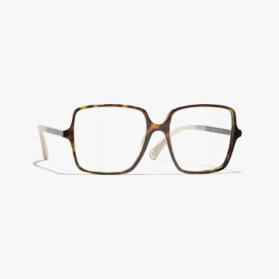 Chanel Square Eyeglasses In Brown