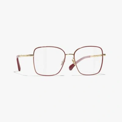 Chanel Square Eyeglasses In Red
