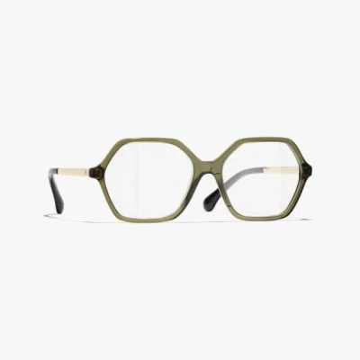Chanel Square Eyeglasses In Green