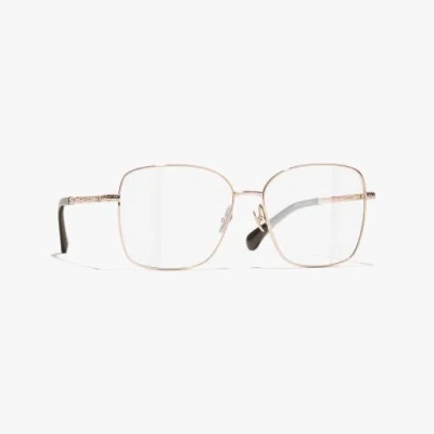 Chanel Square Eyeglasses In Gold