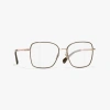 Chanel Square Eyeglasses In Beige, Pink & Gold 