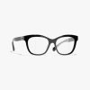 Chanel Square Eyeglasses In Black 