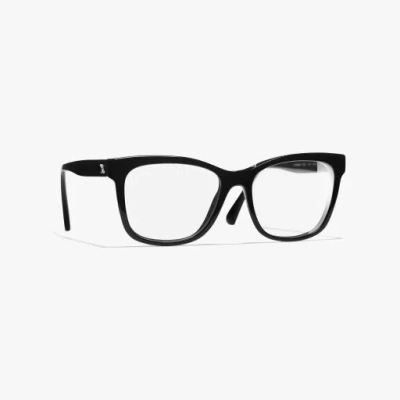 Chanel Square Eyeglasses In Black 