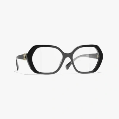 Chanel Square Eyeglasses In Black