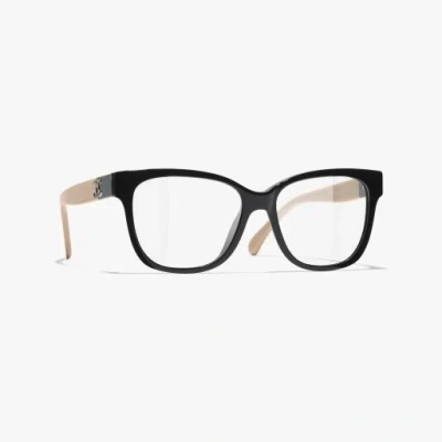 Chanel Square Eyeglasses In Black