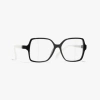 Chanel Square Eyeglasses In Black & White 