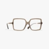 Chanel Square Eyeglasses In Brown