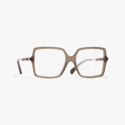 Chanel Square Eyeglasses In Brown