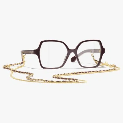 Chanel Square Eyeglasses In Brown