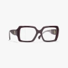 Chanel Square Eyeglasses In Burgundy