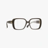 Chanel Square Eyeglasses In Dark Taupe 