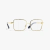 Chanel Square Eyeglasses In Gold 