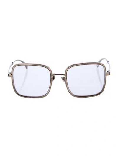Pre-owned Chanel Square Eyeglasses In Gold