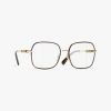 Chanel Square Eyeglasses In Gold & Tortoise 