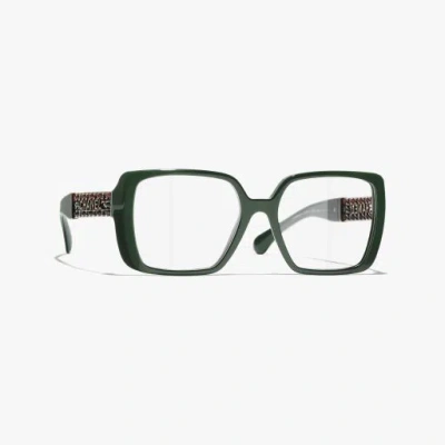 Chanel Square Eyeglasses In Green