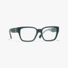 Chanel Square Eyeglasses In Green 
