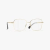 Chanel Square Eyeglasses In Light Gold 