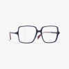 Chanel Square Eyeglasses In Navy Blue & Burgundy 