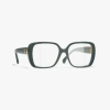 Chanel Square Eyeglasses In Pale Green 