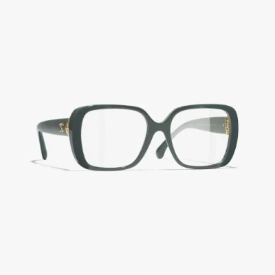 Chanel Square Eyeglasses In Green
